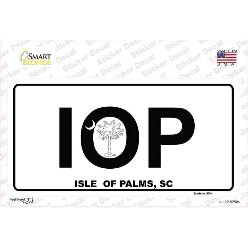 IOP Isle of Palms Novelty Sticker Decal