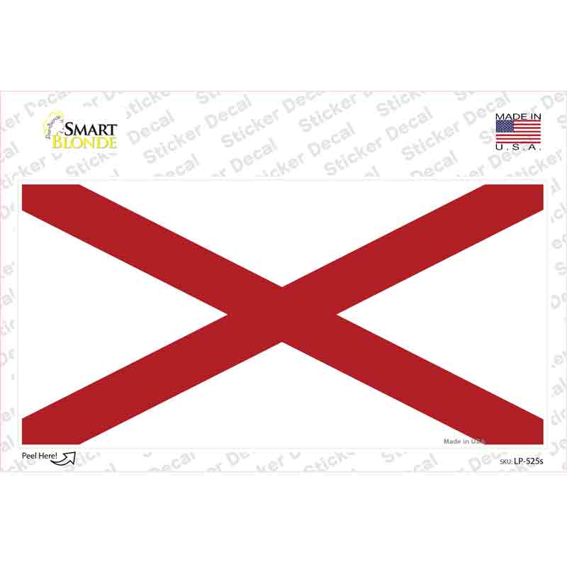 Alabama State Flag Novelty Sticker Decal