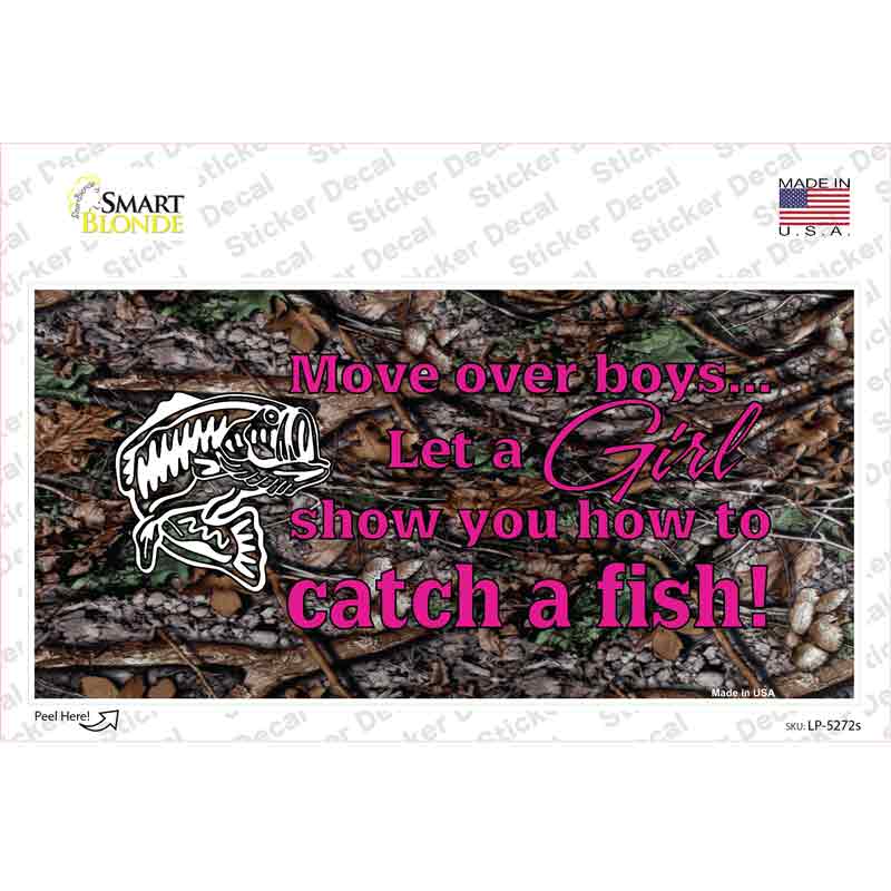 Move Over Boys Novelty Sticker Decal