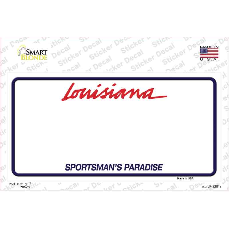 Louisiana Sportsman Blank Novelty Sticker Decal