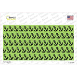 Lime Green Black Anchor Novelty Sticker Decal