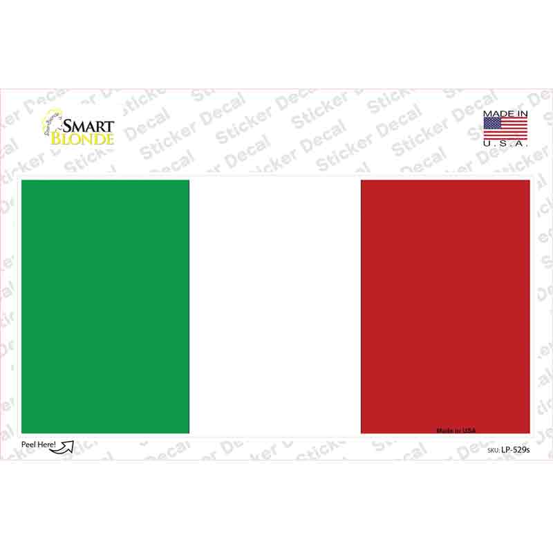 Italy Flag Novelty Sticker Decal