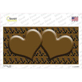 Brown Black Anchor Brown Heart Center Novelty Sticker Decal