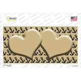 Gold Black Anchor Gold Heart Center Novelty Sticker Decal