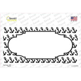 White Black Anchor Scallop Center Novelty Sticker Decal