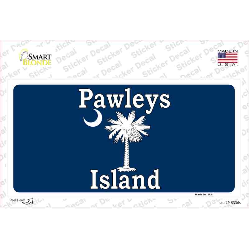 Pawleys Island Blue Novelty Sticker Decal