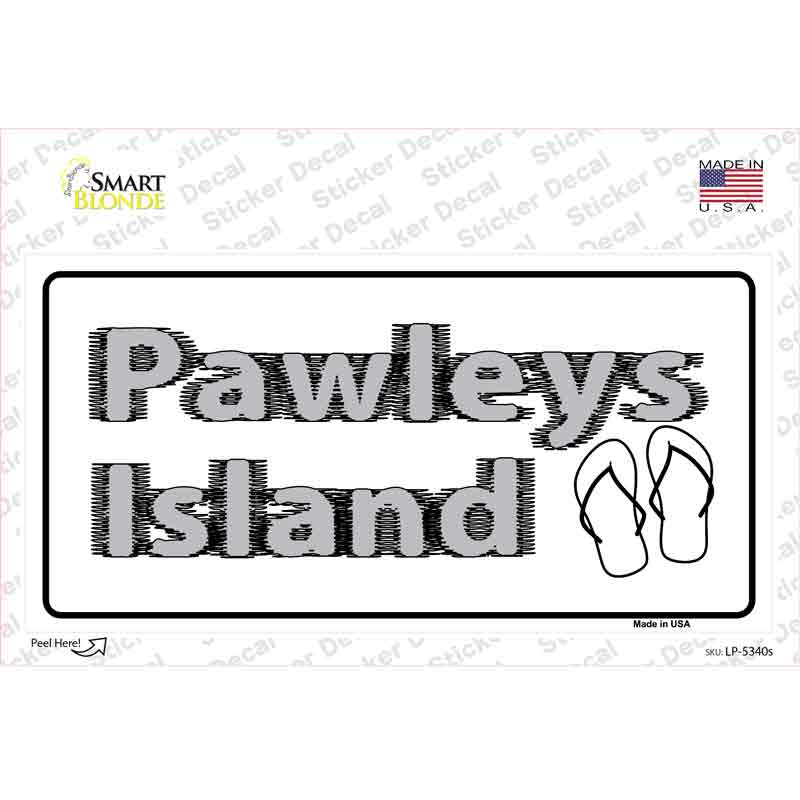 Pawleys Island Flip Flops Novelty Sticker Decal