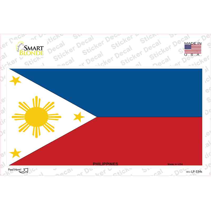 Philippines Flag Novelty Sticker Decal
