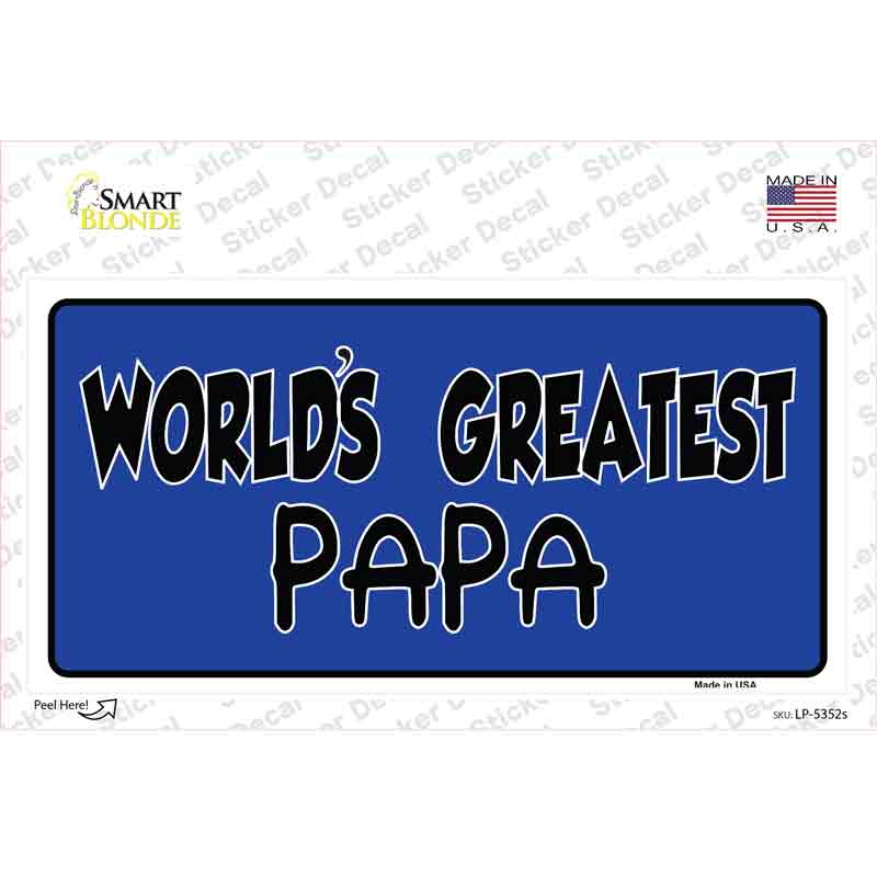 Worlds Greatest PaPa Novelty Sticker Decal