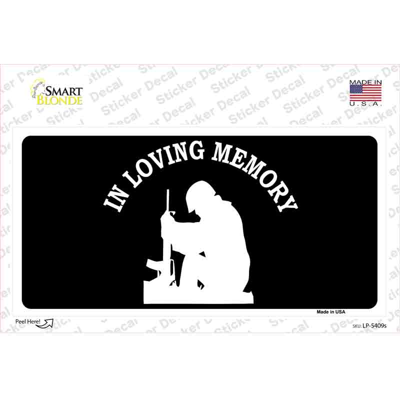 In Loving Memory Sitting Novelty Sticker Decal