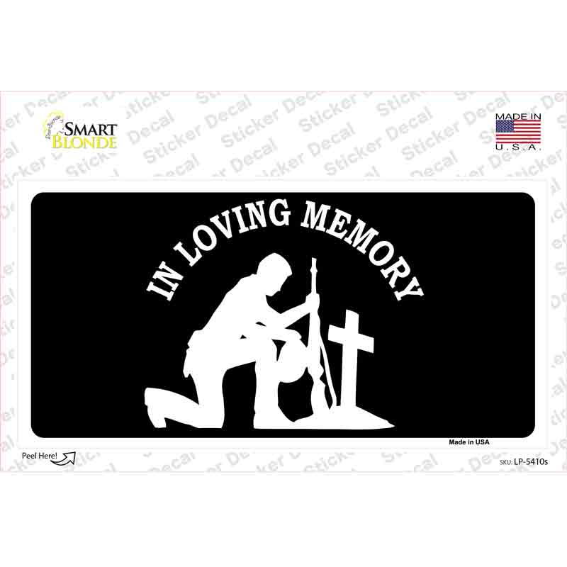 In Loving Memory Cross Novelty Sticker Decal