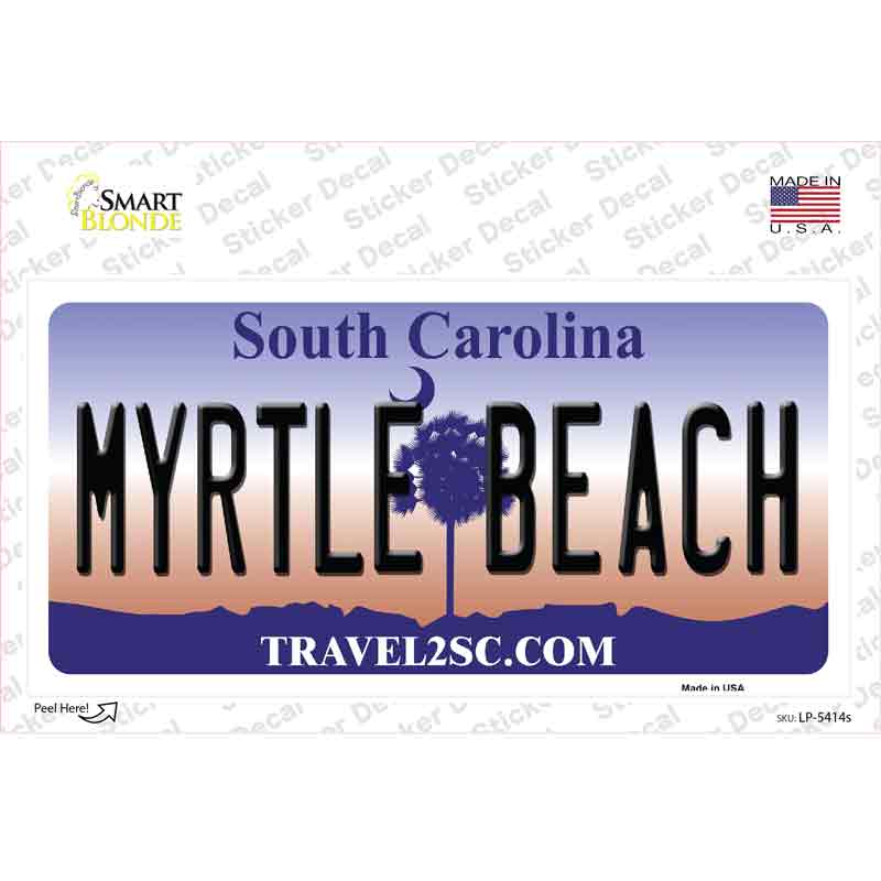 Myrtle Beach South Carolina Novelty Sticker Decal