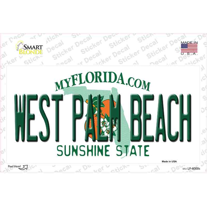 West Palm Beach Florida Novelty Sticker Decal