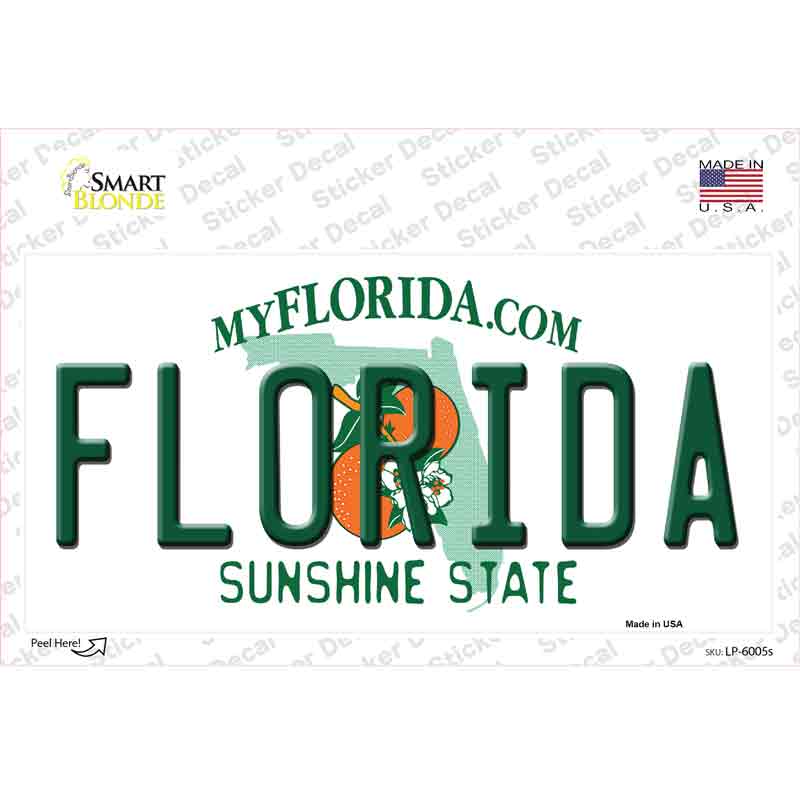 Florida Novelty Sticker Decal
