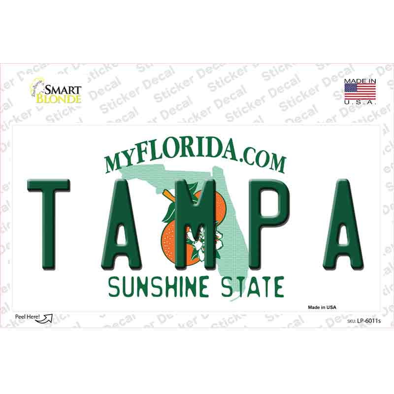 Tampa Florida Novelty Sticker Decal