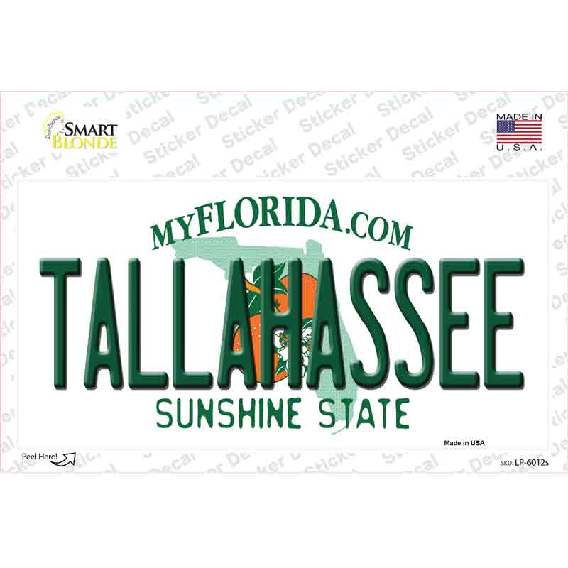 Tallahassee Florida Novelty Sticker Decal