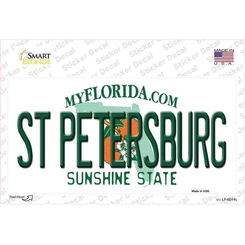 St Petersburg Florida Novelty Sticker Decal