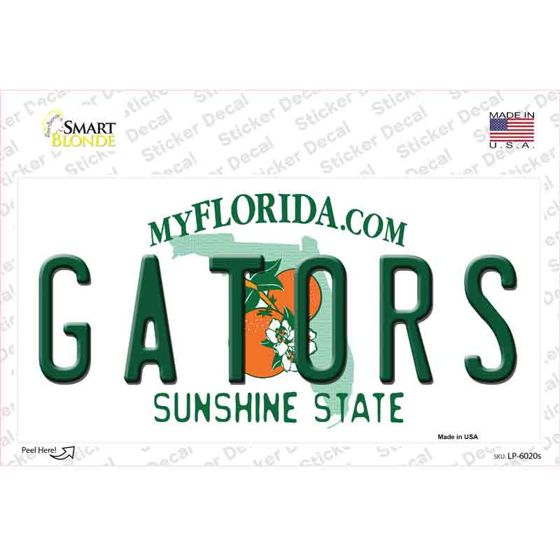 Gators Florida Novelty Sticker Decal