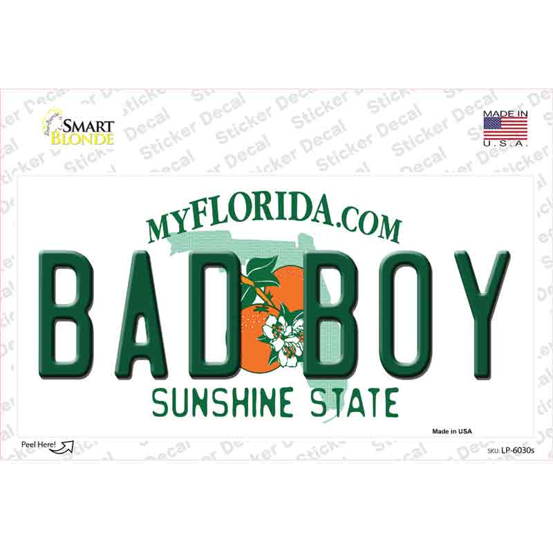 Bad Boy Florida Novelty Sticker Decal