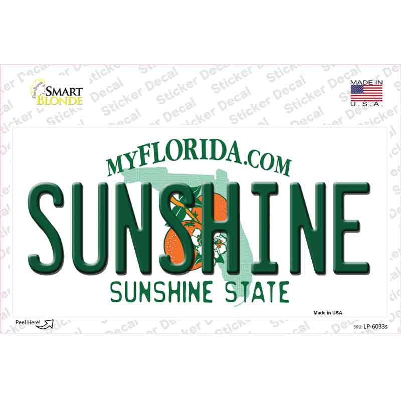 Sunshine Florida Novelty Sticker Decal