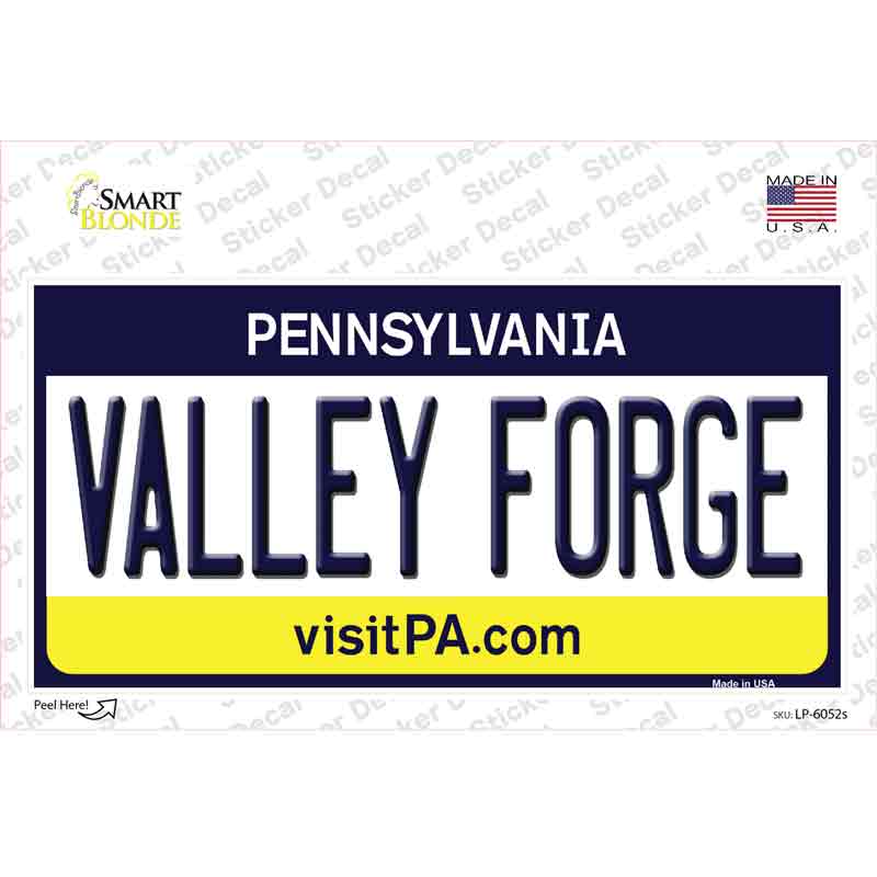 Valley Forge Pennsylvania State Novelty Sticker Decal