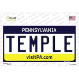 Temple Pennsylvania State Novelty Sticker Decal