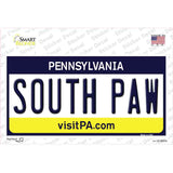 South Paw Pennsylvania State Novelty Sticker Decal