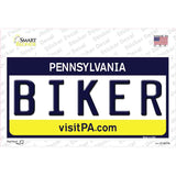 Biker Pennsylvania State Novelty Sticker Decal