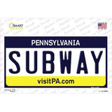 Subway Pennsylvania State Novelty Sticker Decal