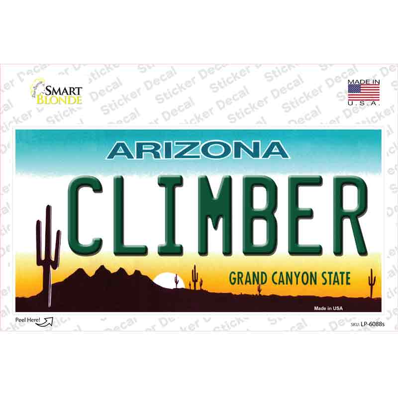 Arizona Climber Novelty Sticker Decal