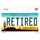 Arizona Retired Background Novelty Sticker Decal