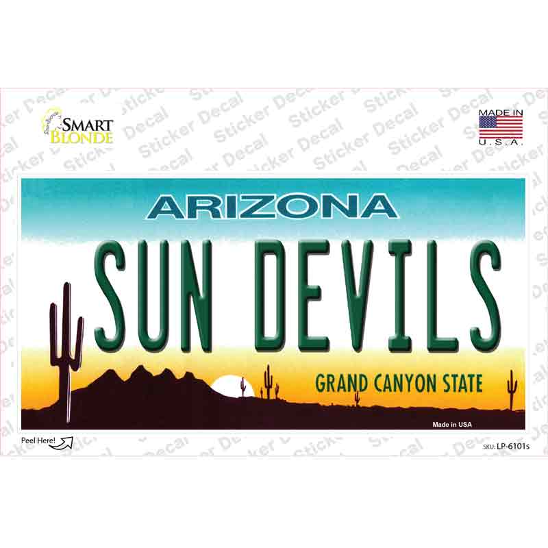 Arizona Sun Devils Novelty Sticker Decal
