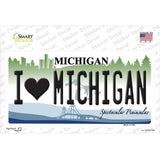 I Love Michigan Novelty Sticker Decal