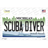 Scuba Diver Michigan Novelty Sticker Decal