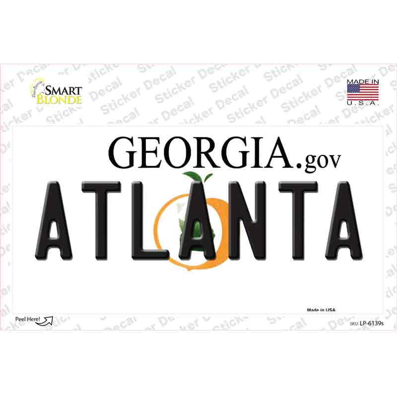 Atlanta Georgia Novelty Sticker Decal