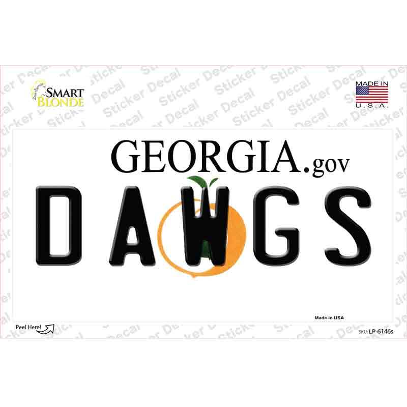 Dawgs Georgia Novelty Sticker Decal