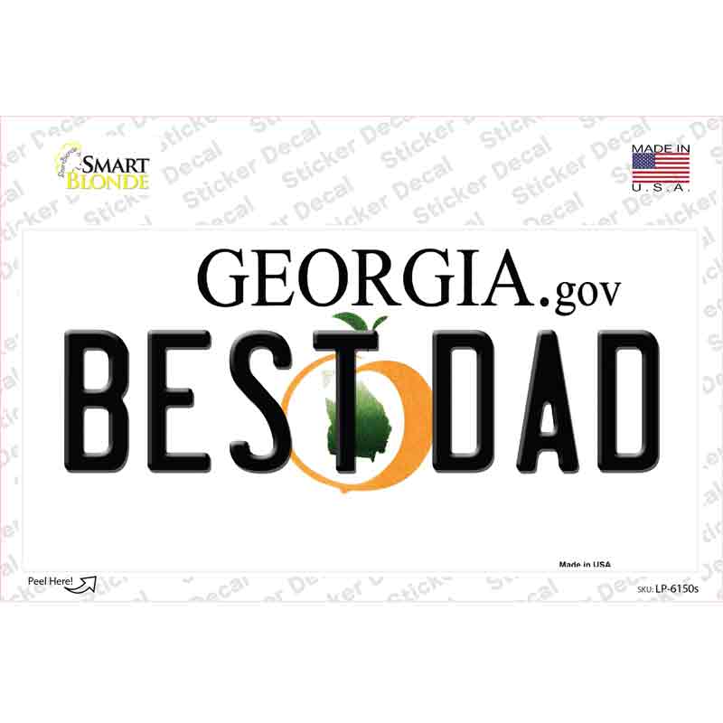 Best Dad Georgia Novelty Sticker Decal