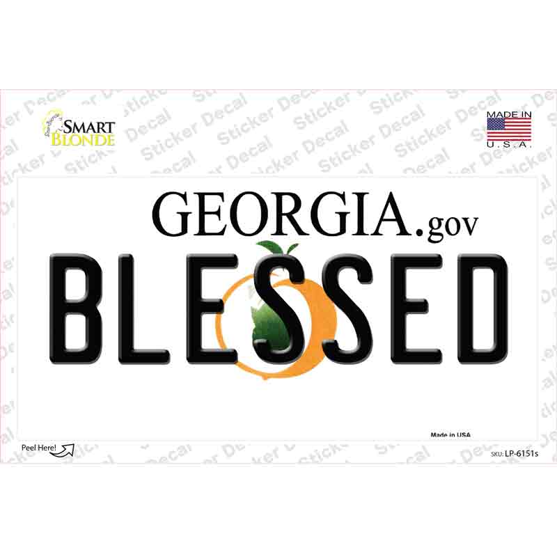 Blessed Georgia Novelty Sticker Decal