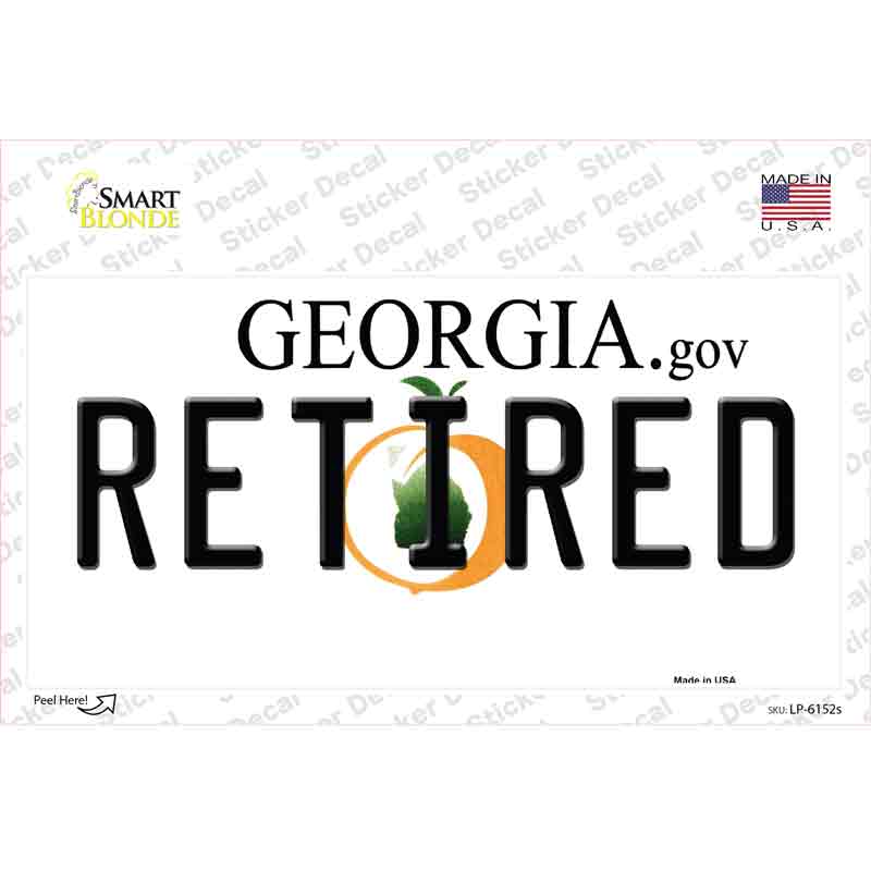 Retired Georgia Novelty Sticker Decal