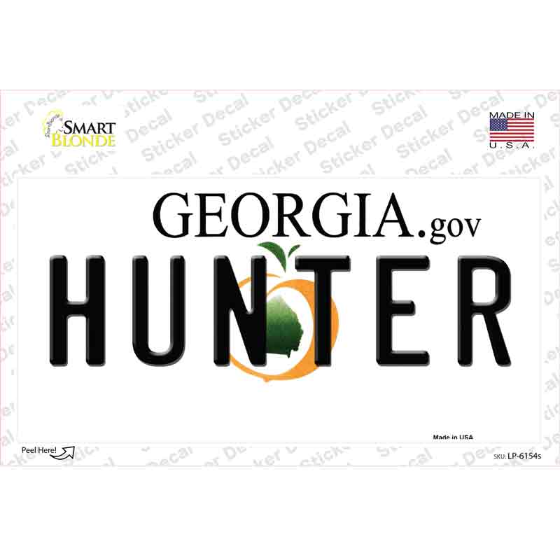Hunter Georgia Novelty Sticker Decal