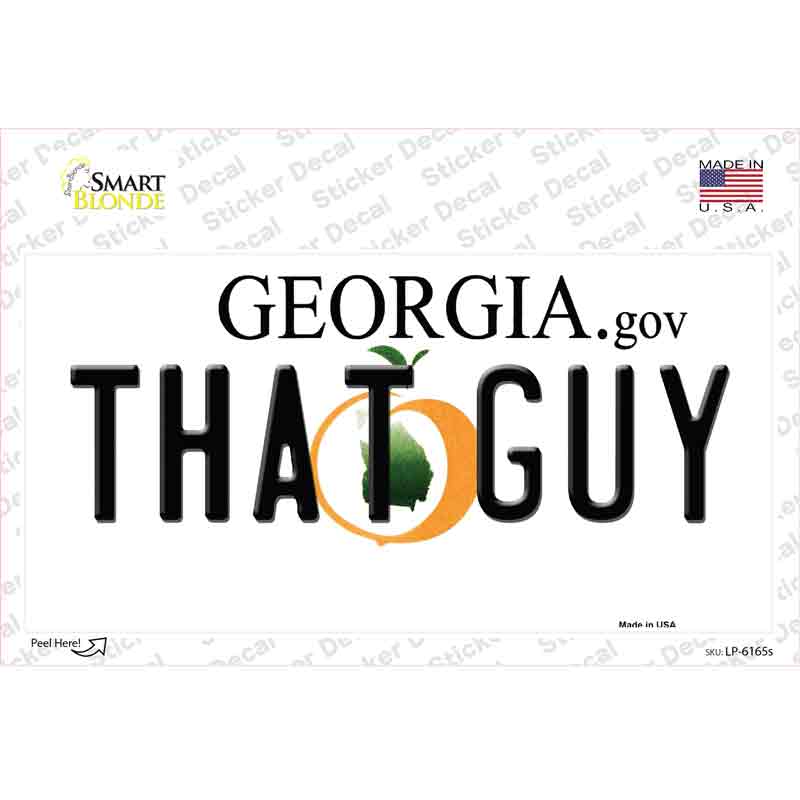 That Guy Georgia Novelty Sticker Decal