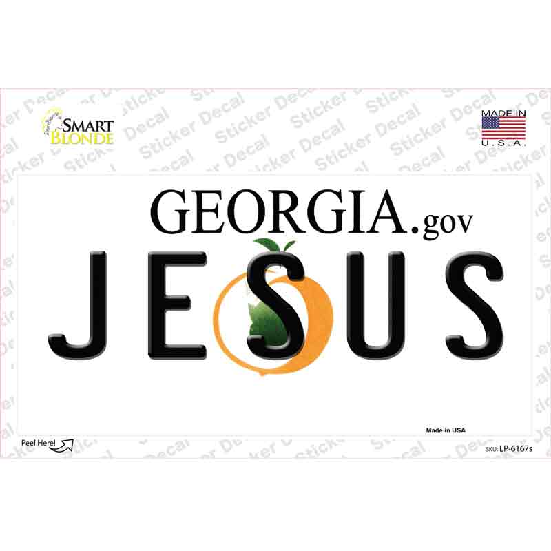 Jesus Georgia Novelty Sticker Decal