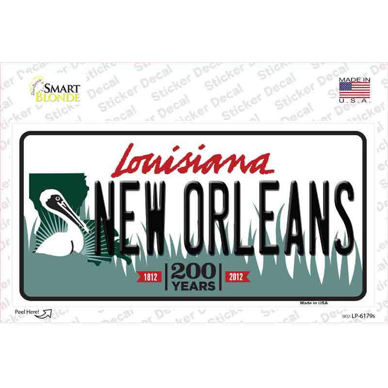 New Orleans Louisiana Novelty Sticker Decal