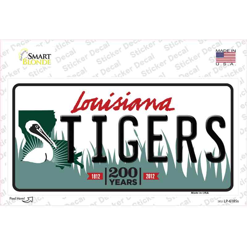 Tigers Louisiana Novelty Sticker Decal