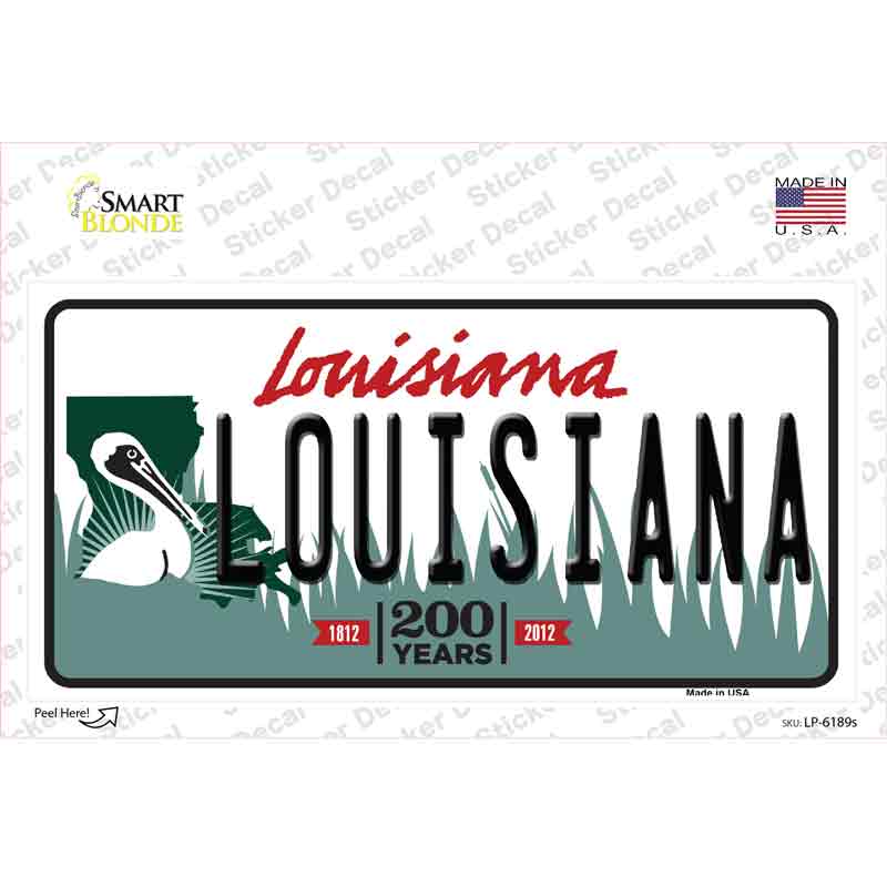 Louisiana Novelty Sticker Decal