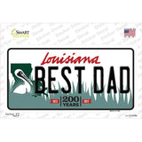 Best Dad Louisiana Novelty Sticker Decal
