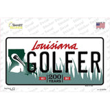 Golfer Louisiana Novelty Sticker Decal
