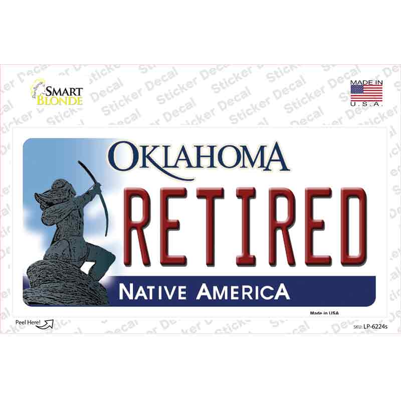 Retired Oklahoma Novelty Sticker Decal
