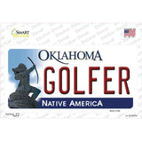 Golfer Oklahoma Novelty Sticker Decal