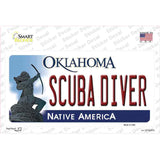 Scuba Diver Oklahoma Novelty Sticker Decal
